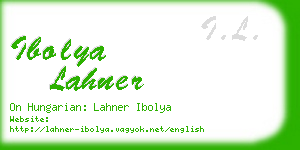 ibolya lahner business card